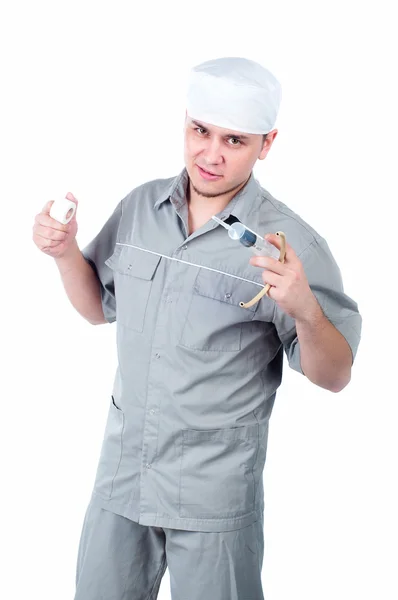 Portrait of a first aid man - medic, doctor — Stock Photo, Image