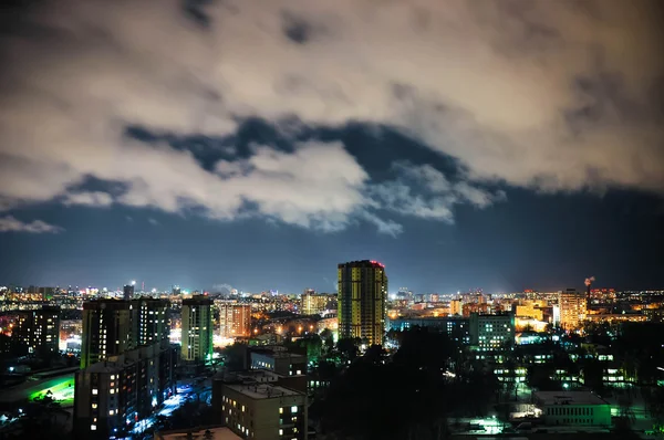 gece, panoramik sahne, şehir
