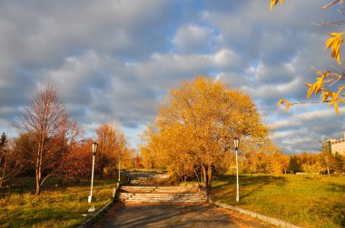 günbatımı sonbahar Park