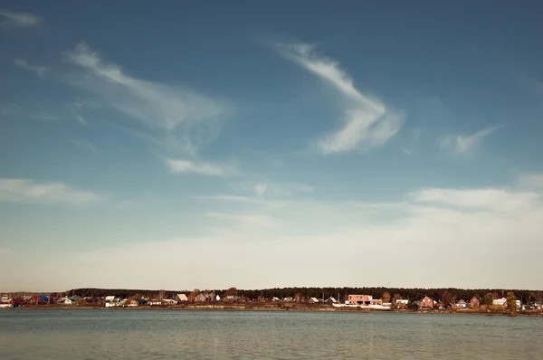 Piękna Panorama jeziora — Zdjęcie stockowe