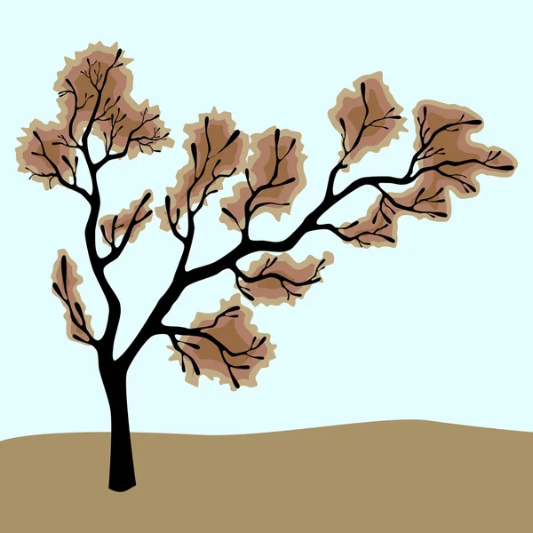 Árbol de otoño — Vector de stock