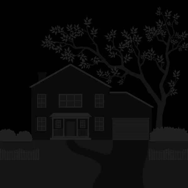 Silhouette de la maison — Image vectorielle