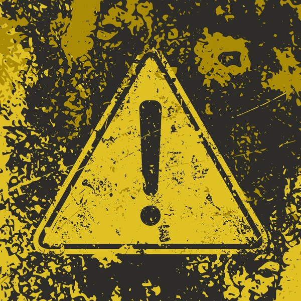 Grunge προσοχή αφίσα — Διανυσματικό Αρχείο