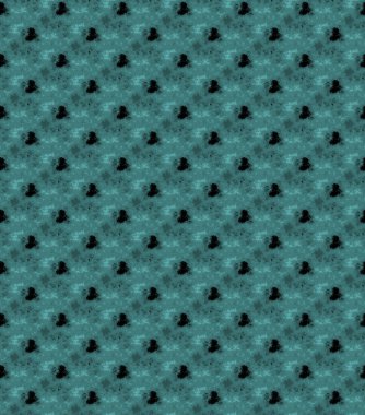 Turkuaz arka planda koyu, soyut noktalar