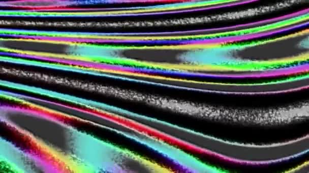 Mouvement Vers Bas Des Rayures Brillantes Multicolores Des Taches Sombres — Video