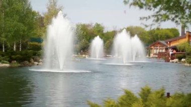 Ukrayna parkta nehre çeşme