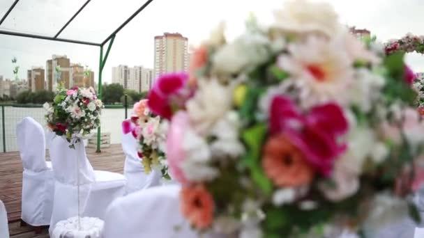 装饰为婚礼公顷风的 — 图库视频影像
