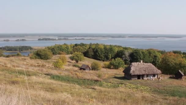 Hermosa vista desde la ladera del Dnipro — Vídeos de Stock