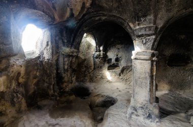 Uplistsikhe mağara karmaşık hall Gürcistan