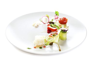 Moleküler mutfağı sebze salatası