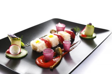 Moleküler mutfağı sebze salatası