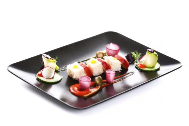 Moleküler mutfağı sebze salatası