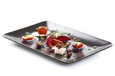 Moleküler mutfağı sebze salatası