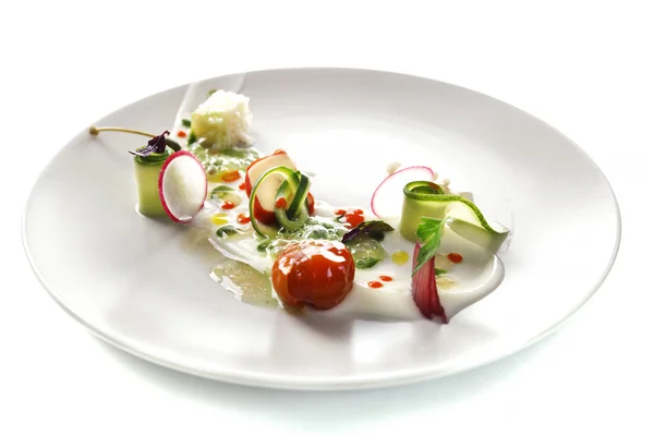 Molecular cuisine vegetable salad — Stock Photo, Image