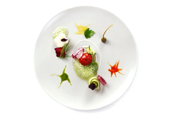 Cuisine moléculaire salade de légumes — Photo