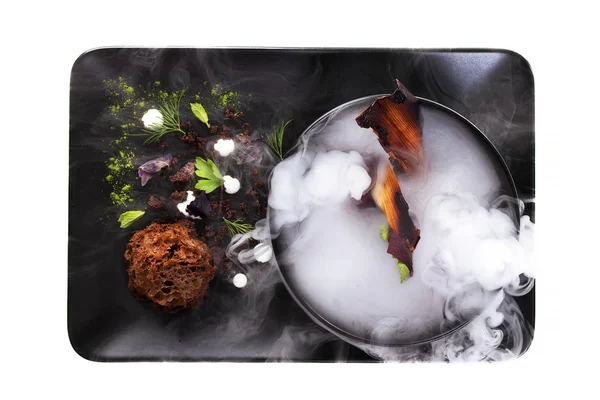 Cuisine moléculaire. abstraction culinaire . — Photo