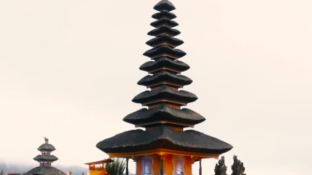 Świątynia Pura Ulun Danu, Bali, Indonezja — Wideo stockowe