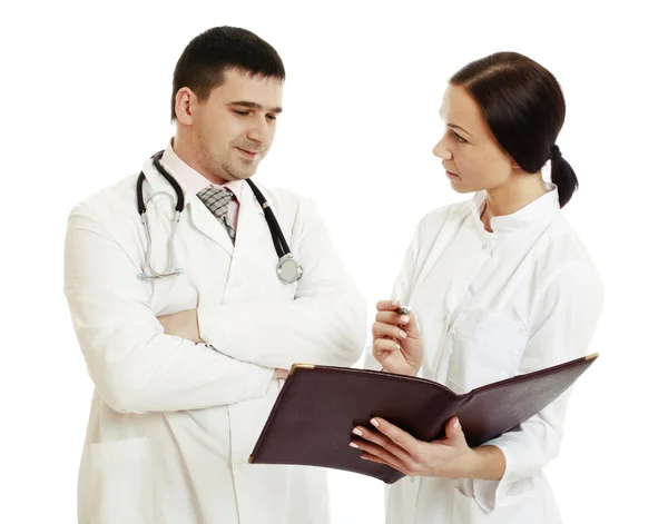 Successful doctors discussing something. - Stock Image — Stock Photo, Image