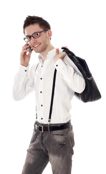 Male with mobile phone. — Stock Photo, Image