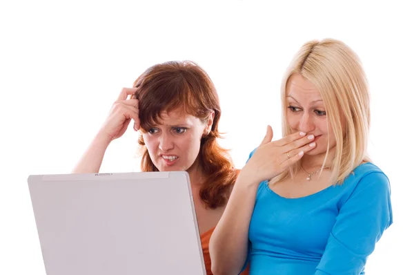 Young women with laptop. Stock Picture