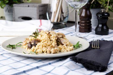 mantarlı risotto