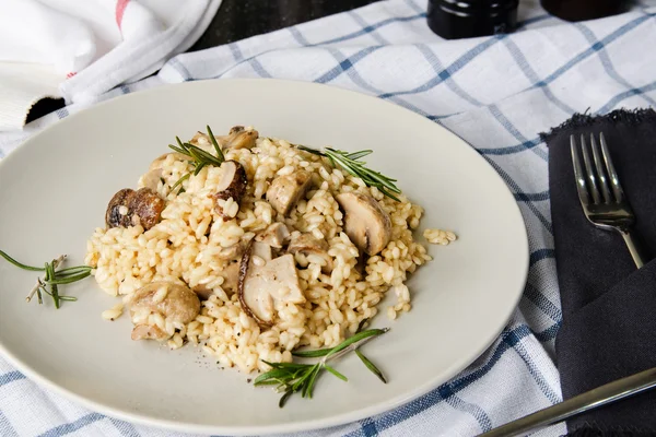 mantarlı risotto