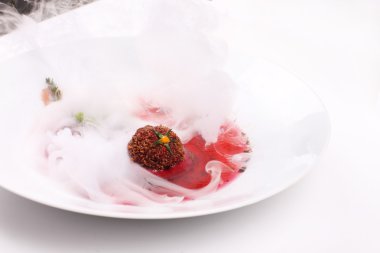 Çorba, moleküler mutfağı.