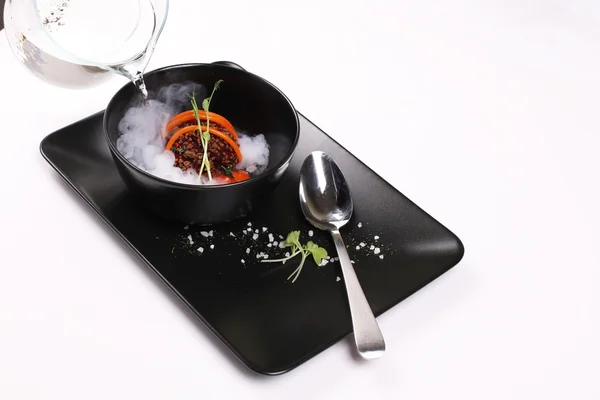 Soup, molecular cuisine. — Stock Photo, Image