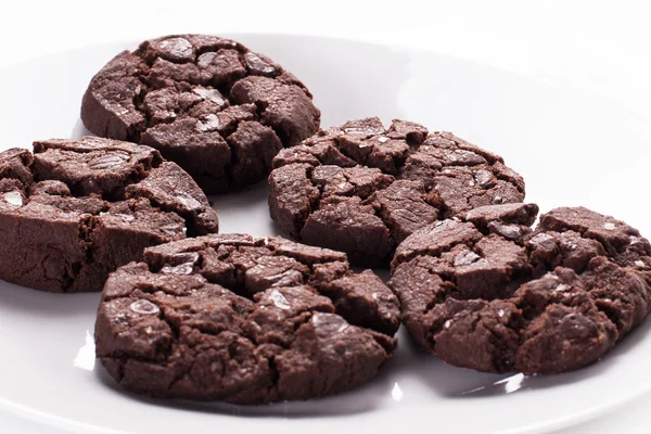 Close up of chocolate cookies — Stock Photo, Image