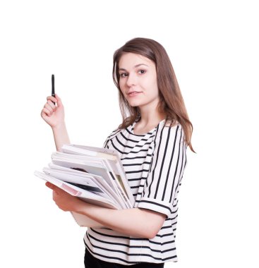 gülümseyen güzel kız öğrenci