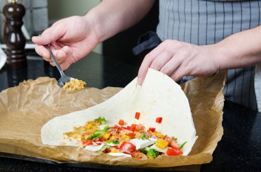 Mısır ile vejeteryan dürüm