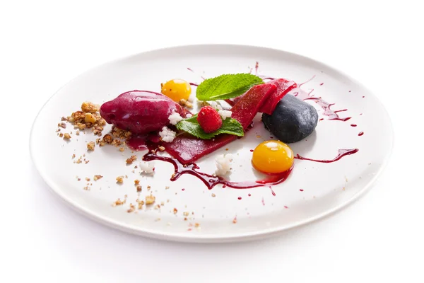 Elegante dessert, ijs — Stockfoto