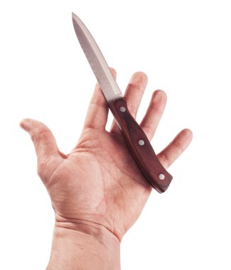 Bıçak bir el - stok görüntü