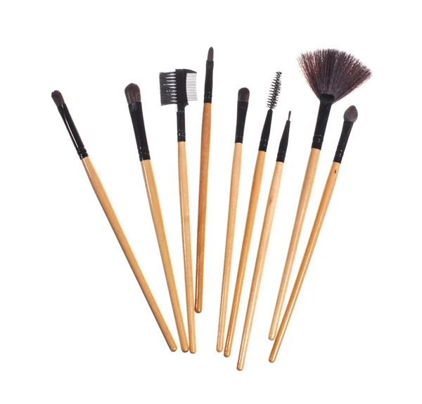 Make up brushes, isolated on white - Stock image — Stock Photo, Image