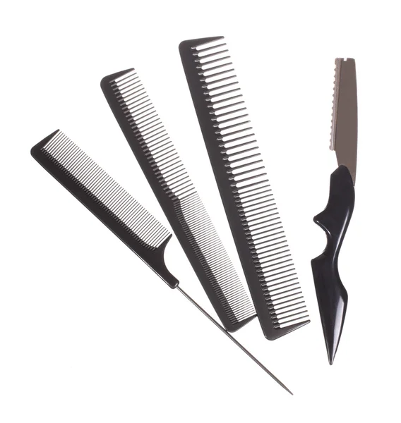 Ferramentas de cabeleireiro profissionais isoladas em branco - Imagem stock — Fotografia de Stock