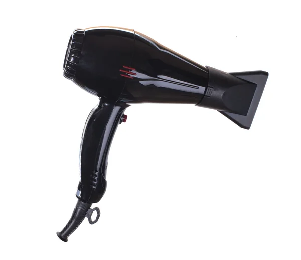 Black hair dryer - Stock image — Stock Photo, Image