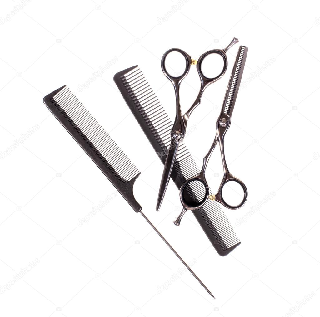 depositphotos_73023397 stock photo basic hair cutting tools stock