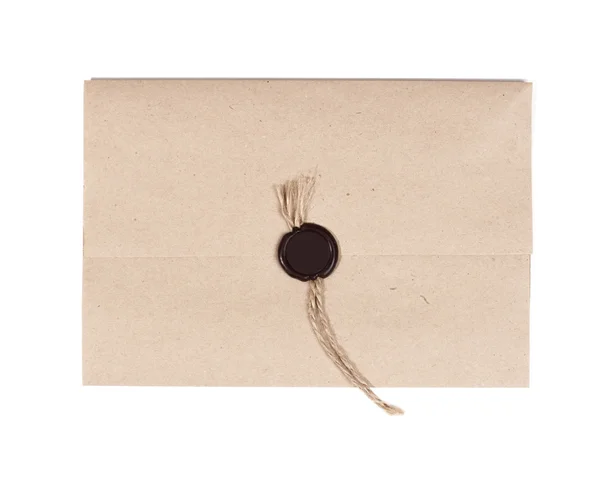 Kuvertet med vaxsigill - lager bild — Stockfoto