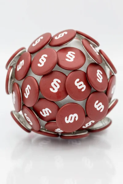 Мяч Многими Красными Абзацами Символы Выступающие Закон Порядок Законы Интернете Стоковая Картинка