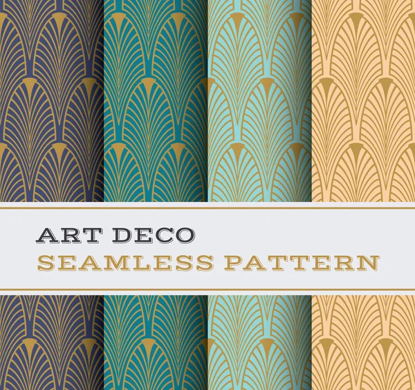 Art Deco padrão sem costura 01 — Vetor de Stock