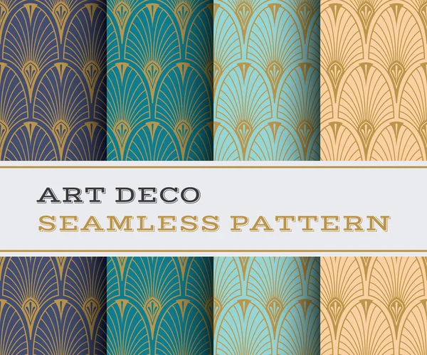Art Deco nahtloses Muster 07 — Stockvektor
