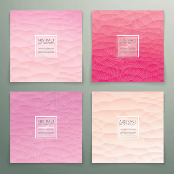 Set de fondo poligonal abstracto — Archivo Imágenes Vectoriales