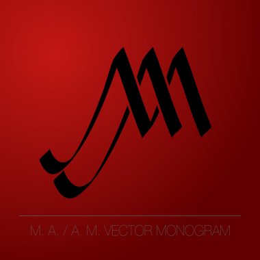 Monogram, logo: A.M - M. A clipart