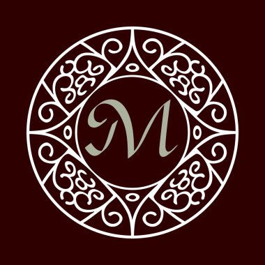 Ornate Monogram Frame 'M'