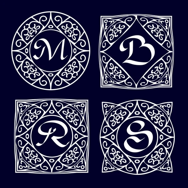 Süslü Monogram çerçeveler