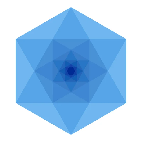 Hexagone bleu — Image vectorielle