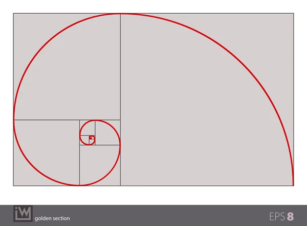 Golden Section (Golden Ratio) — Stock Vector