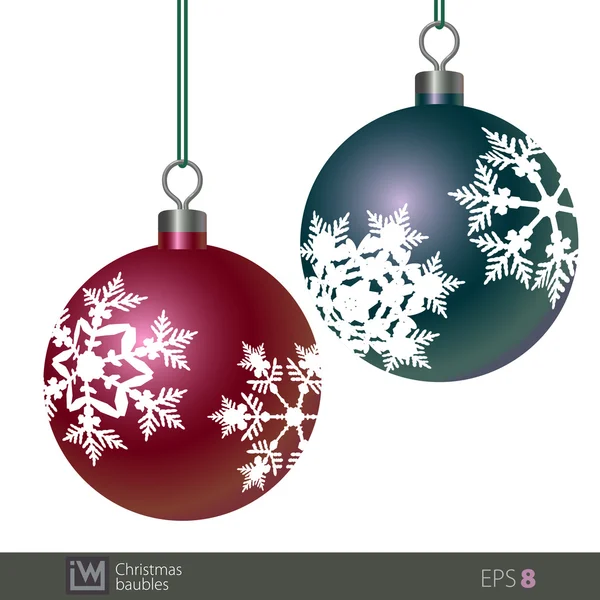 Kar tanesi Noel Baubles desenli