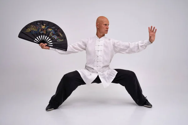 Maestro Wushu Proceso Formación —  Fotos de Stock