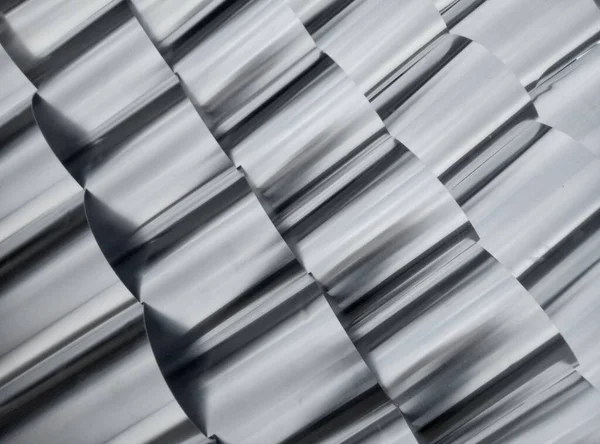 Kawałki Aluminium Przemysłowy Aluminiowy Stos Metalu Małe Kawałki Kwadratowe Rozmieszczone — Zdjęcie stockowe